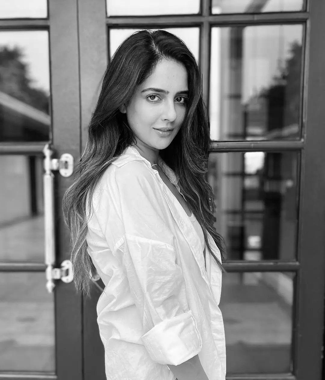 Malvi Malhotra Photoshoot in White Shirt